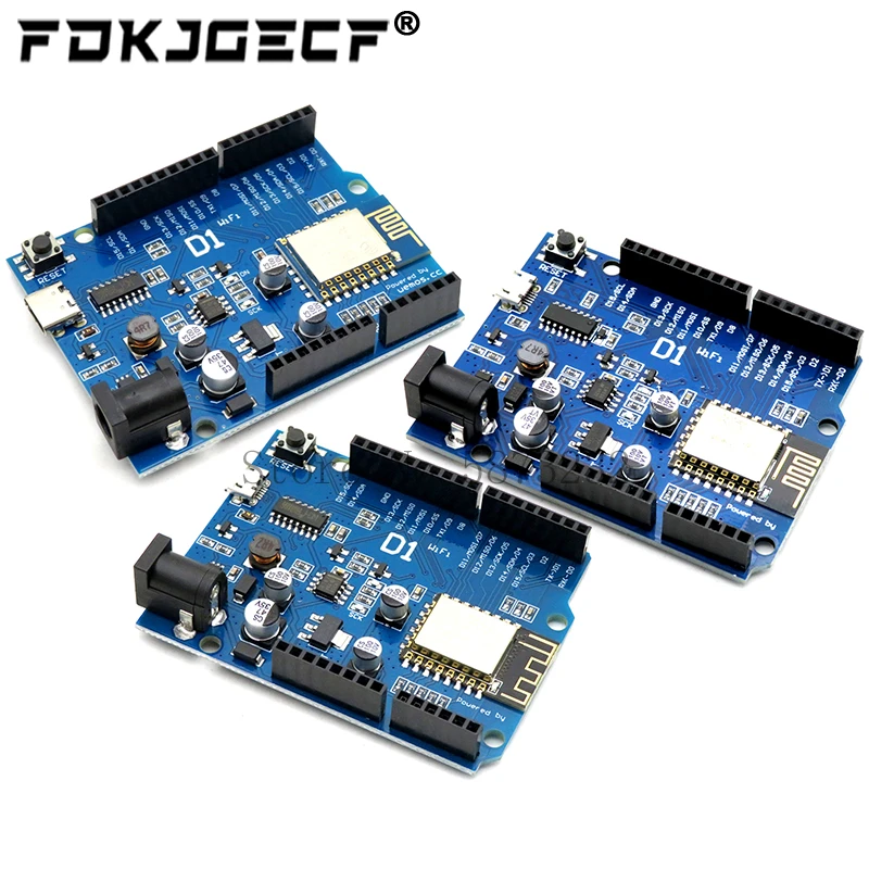 ESP-12E ESP-12F WeMos D1 UNO R3 CH340G WiFi Development Board Based ESP8266 Shield Smart Electronic For Arduino Compatible IDE