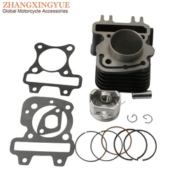 70cc 47mm Big Bore Cylinder Block Kit For Piaggio Fly 50 Liberty Zip 50cc 4T 2V Scooter Engine Parts