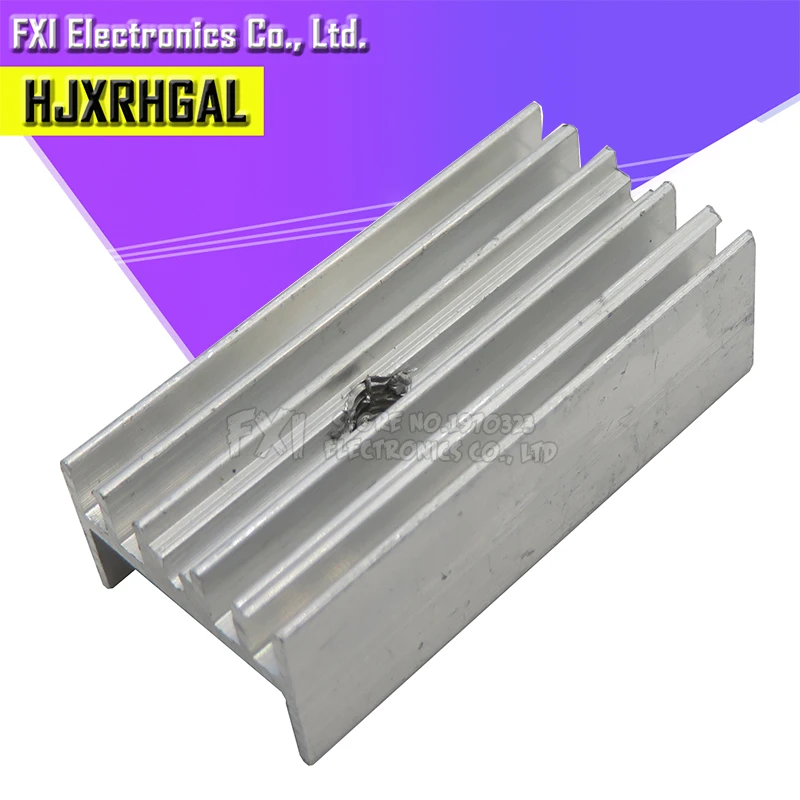 10Pcs Transistor 15*10*30mm TO220 white Aluminum Heatsink Radiator With hjxrhgal For Transistors TO-220