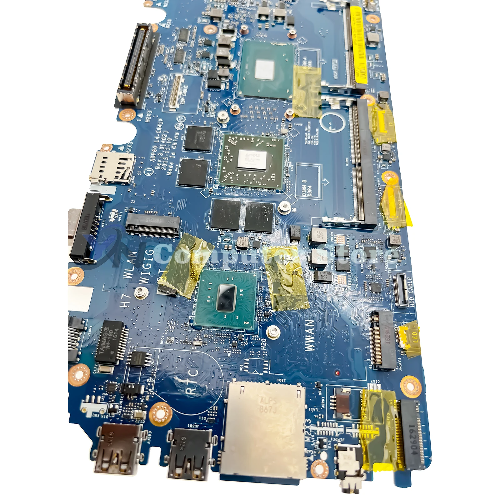 Imagem -03 - Placa-mãe Portátil para Dell La-c841p Dell Precision 15 3510 Cn03mcrf 0hx41 3mcrf E31505m i5 I76th Gen V2g Mainboard