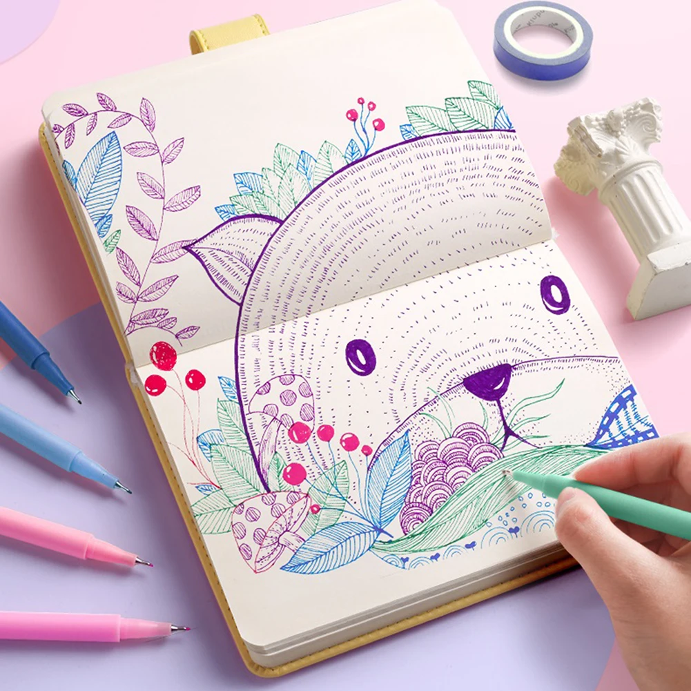 10 шт., разноцветные гелевые ручки для офиса и школы