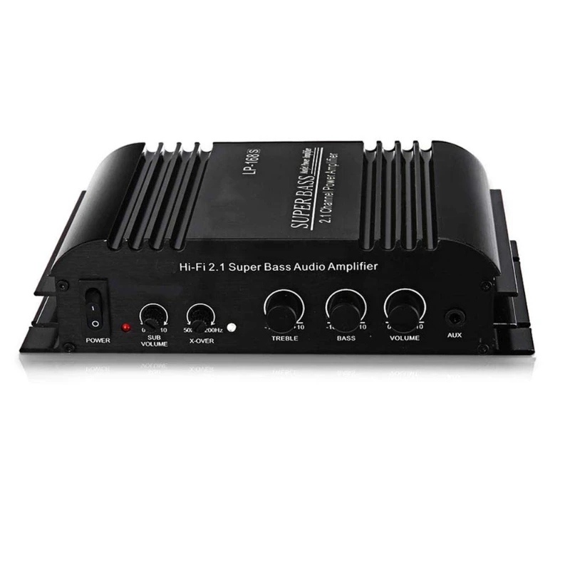 

LP-168S Digital Stereo Power Amplifier 2.1 Channel Hi-Fi Super Bass Audio Amplifiers 2x40W R/L 68Wx1 Sub Woofer Mini AMP