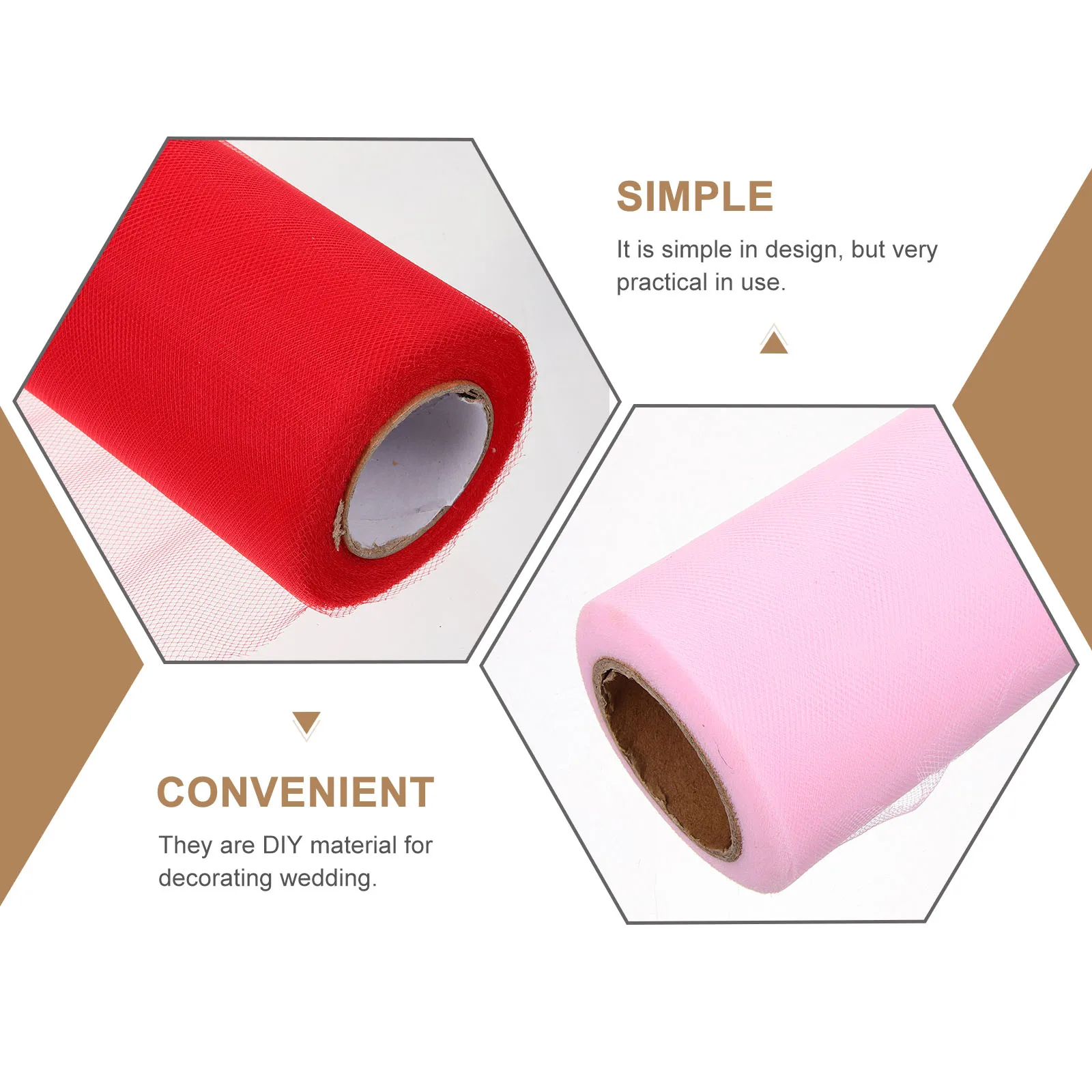 

5pcs 15CMx25M Ribbon Fabric Colorful Wedding DIY Craft Mesh Craft Tulle Roll Diy Material Material Spool Decor