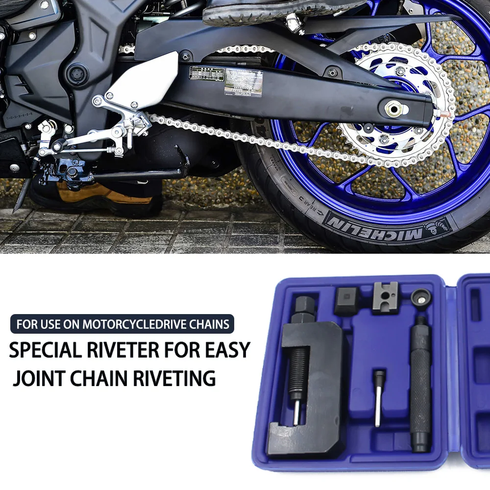 

Motorcycle Chain Breaker Riveting Tool Chain Cutter Riveter Bike Chain Pin Press Handle Fits chain sizes 520 525 530