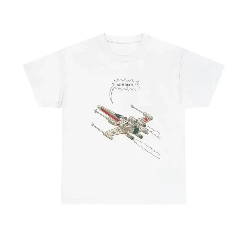 Are We There Yet T Shirt Funny Space Ship Rocket Heavy Cotton