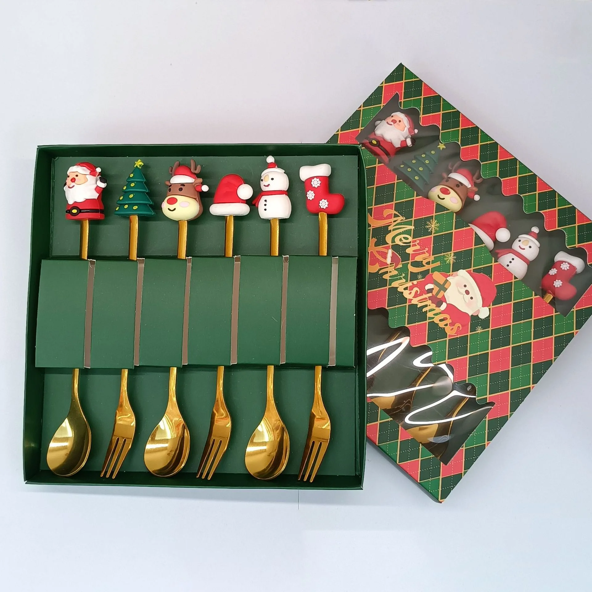 Christmas Stainless Steel Spoon Forks 5
