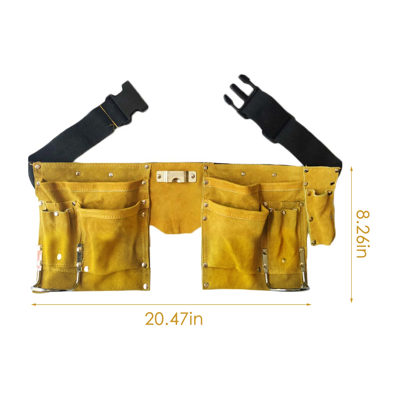 Imagem -06 - Cintura-cruz-tipo Leather Tool Belt Quick Release Buckle Carpenter Obras Avental Armazenamento Welding Pouch