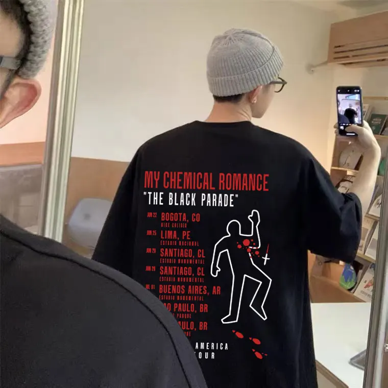 

My Chemical Romance The Black Parade 2026 Tour T-shirt Men Women Emo Rock Band Streetwear Male Fashion Vintage Short Sleeve Tees