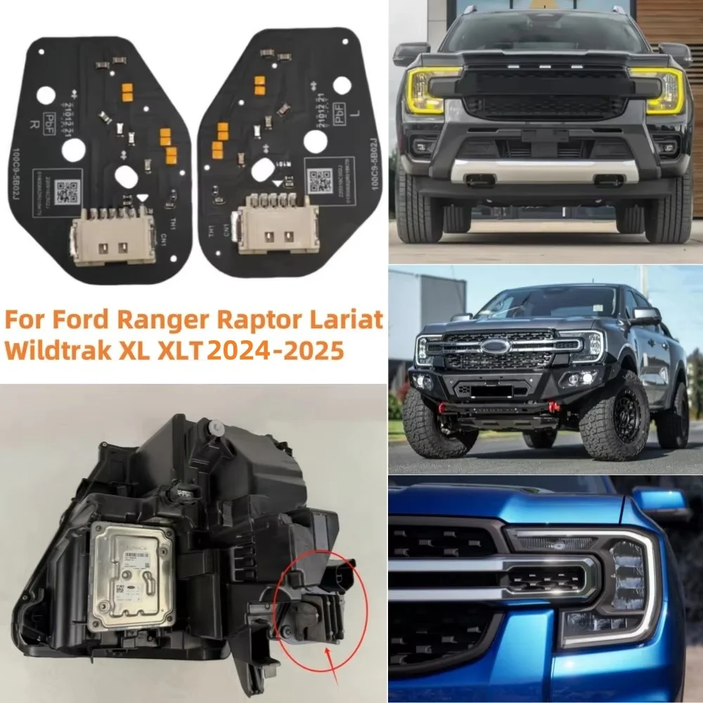 

Amber Daytime Running Light LED Boards For Ford Ranger Raptor Lariat Wildtrak XL 24-25 Headlight Daylight Turn Signal DRL Chips