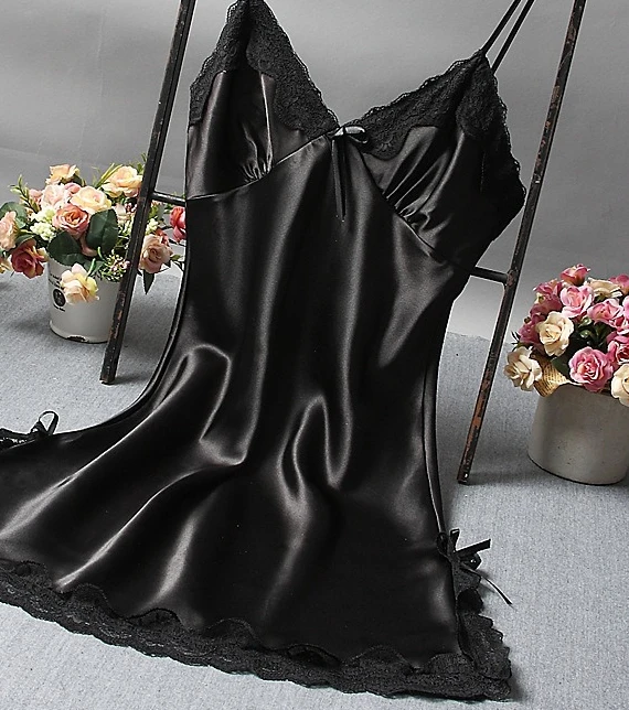 

Милый кружевной пеньюар с лоскутным узором, женская ночная сорочка из шелка с бантиками, нижнее белье, ночная рубашка для женщин