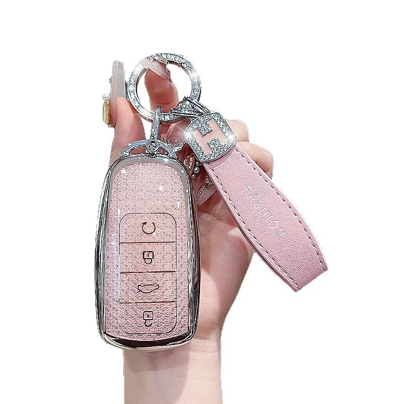 

For Chery Tiggo 8 Pro/Plus Arrizo 8 2025 TPU Car Key Case Cover Protective Shell Bag Keychain Interior Modified Accessories