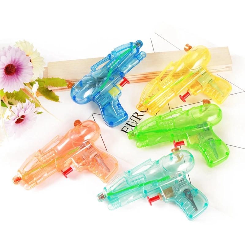 

5Pcs Children Boy Toy Water Guns Plastic Transparent Small Water Gun Summer Beach Kids Water Play Sport Toys Mini Sprayer 11x8cm