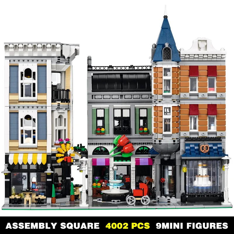 4002 PCS City Center Assembly Square Building Blocks Bricks Kids Toy Birthday Christmas Gift Compatible 10255 15019