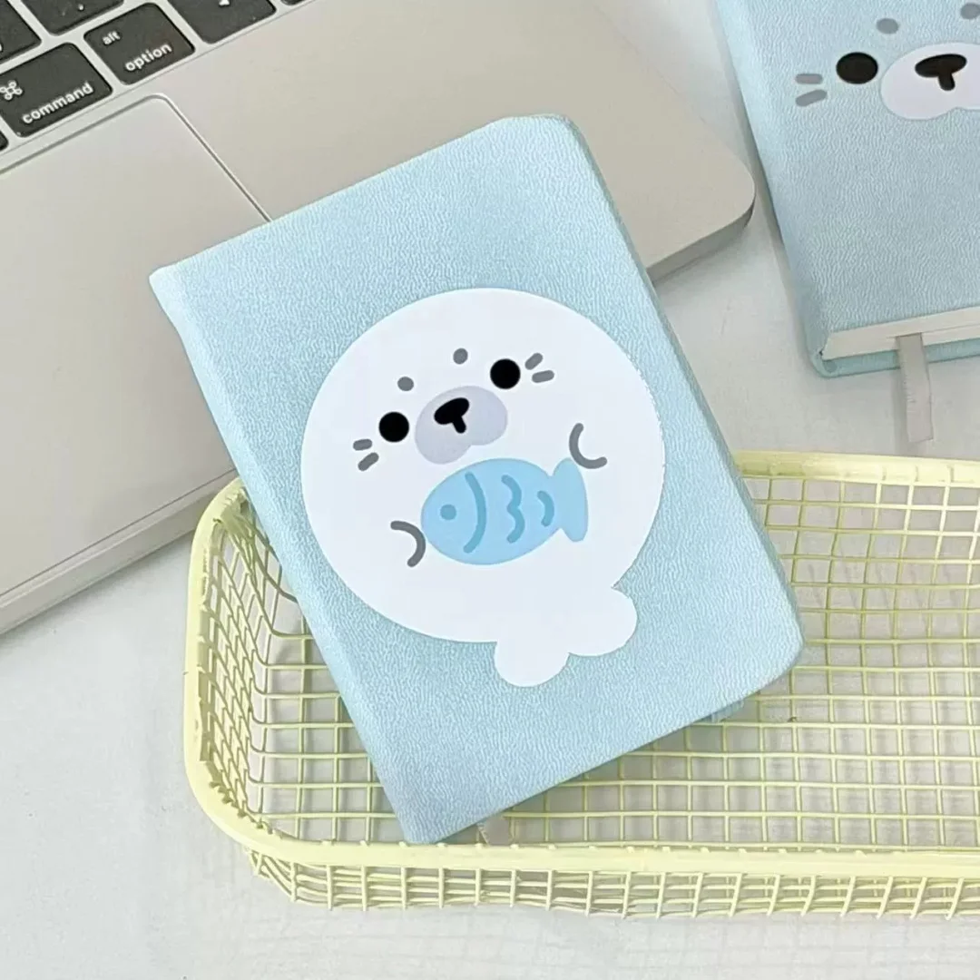 Cute Cartoon Notebook Natural Wood Pulp Mini Pocket Notebook Elastic Band Journal Cute Thick Paper Journal For Class Notes Daily