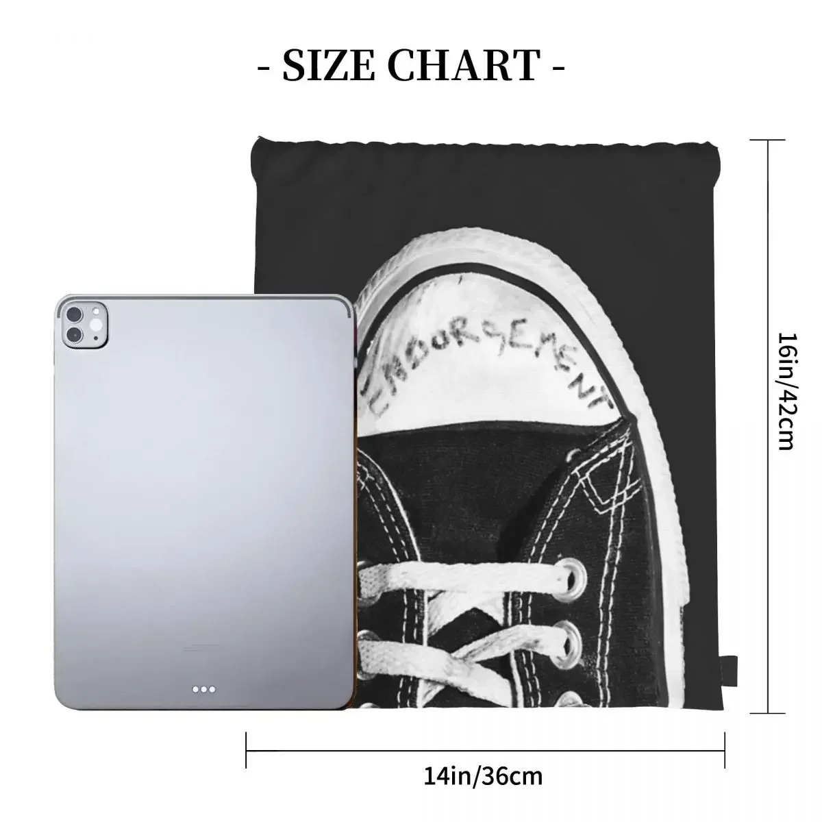 Kurt Cobain Endorsement Converse Sneaker Backpacks Fashion Portable Drawstring Bags Sports Bag BookBag For Man Woman School