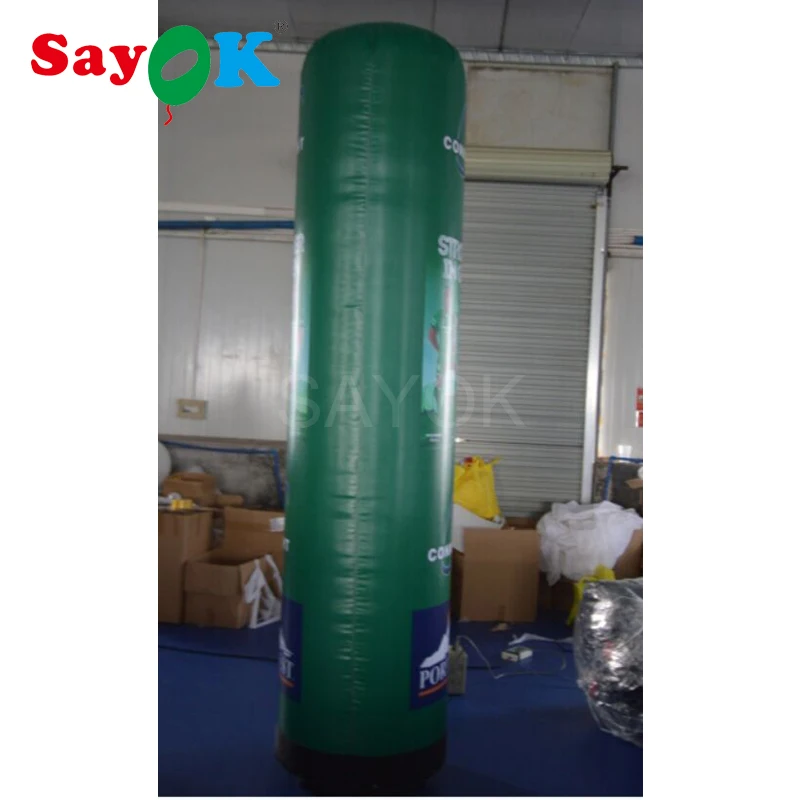 Inflatable Led Pillar Full Printing Column Oxford With Pvc Coating Tube Glow In The Dark For Business Wedding Decor