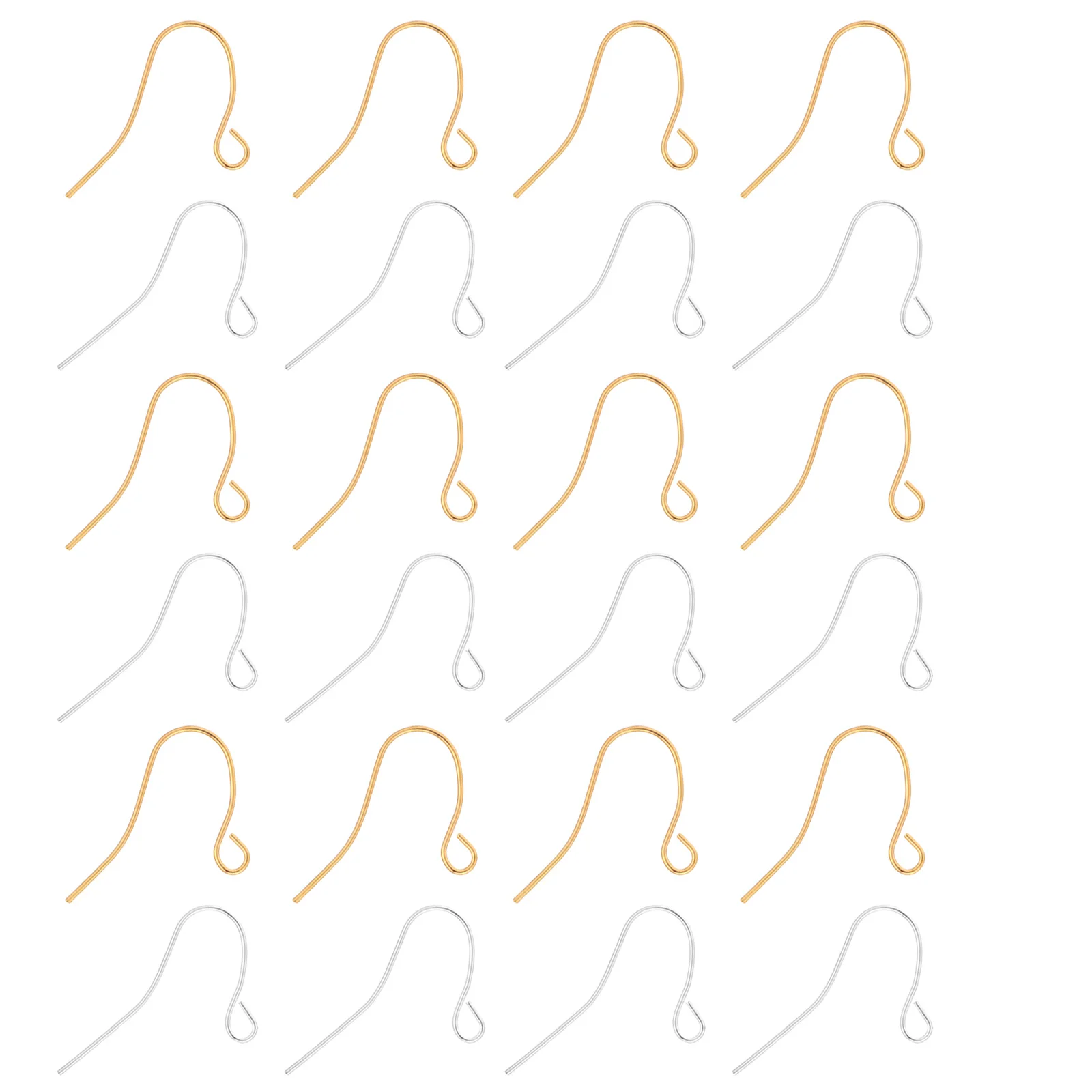 

400Pcs Fish Hook Earring Findings Curved Design Transparent Stoppers for DIY Earring Making Supplies Handmade Jewelry Craft Kit