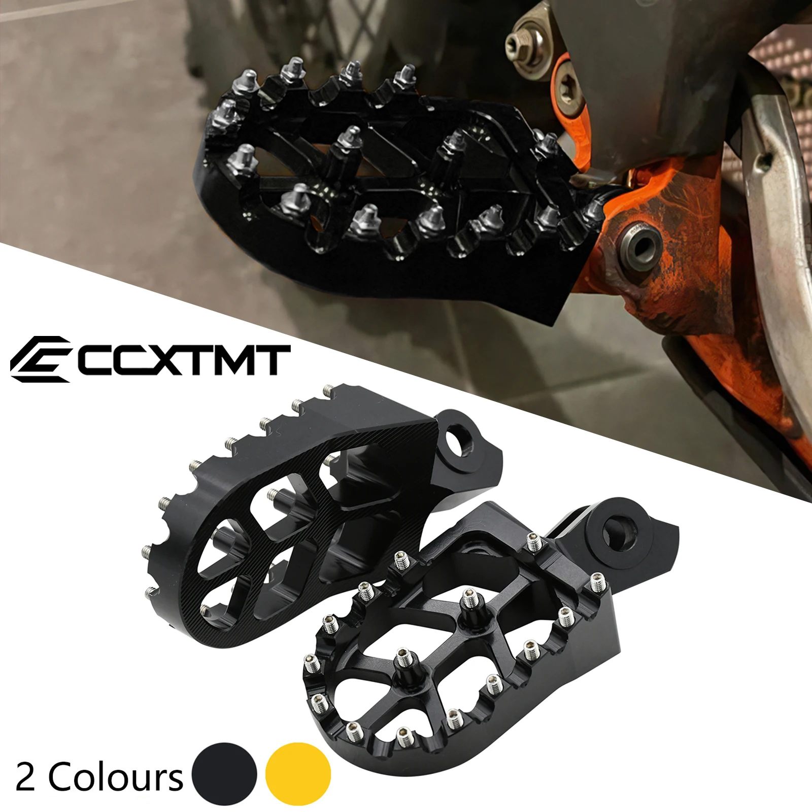 Apoio para os pés da motocicleta cnc pedais apoio para os pés para suzuki rmz 250 450 450z para yamaha tenere 660 xt660z xt660r 2008-2016