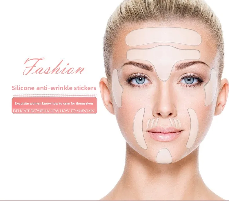 Ladies Silicone Anti-wrinkle Sticker Nasolabial Folds Sticker 11-piece Set Forehead Sticker/neck Sticker/chest Sticker/eye