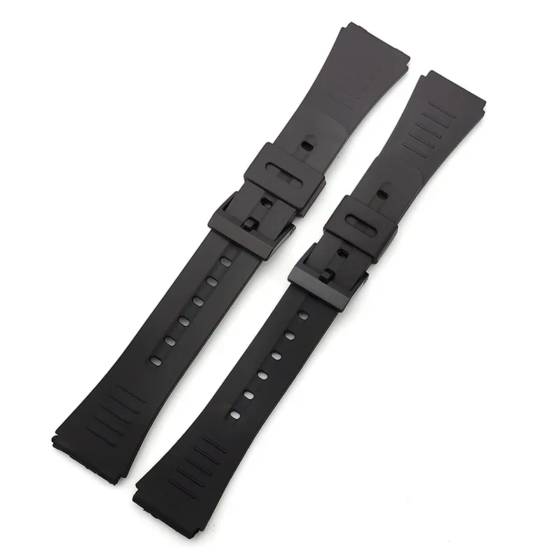 Silicone Watch Strap for Casio Watch Accessories 20mm 22mm Men Women Students Electronic Watch Black Sport Watchband Accessories