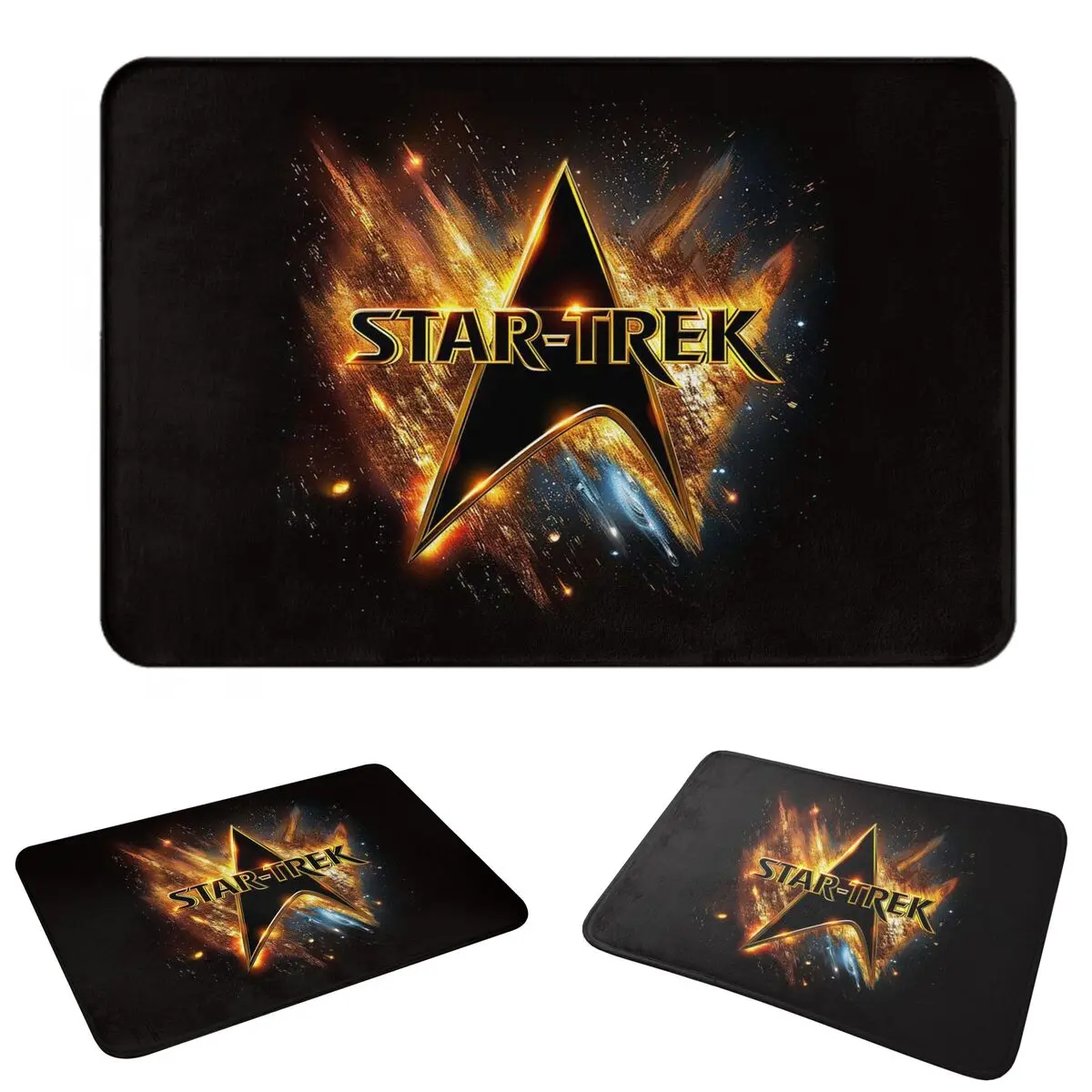 Star Treks Science Fiction TV Series Doormat Sand Scraping Carpet Rug Kitchen Entrance Home Floor Mat for Balcony Footpad Mats