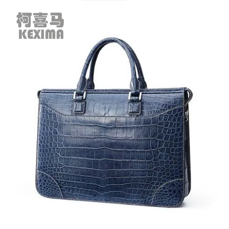 gete new New Crocodile men's bag handmade men handbag men business men Briefcase computer Bag