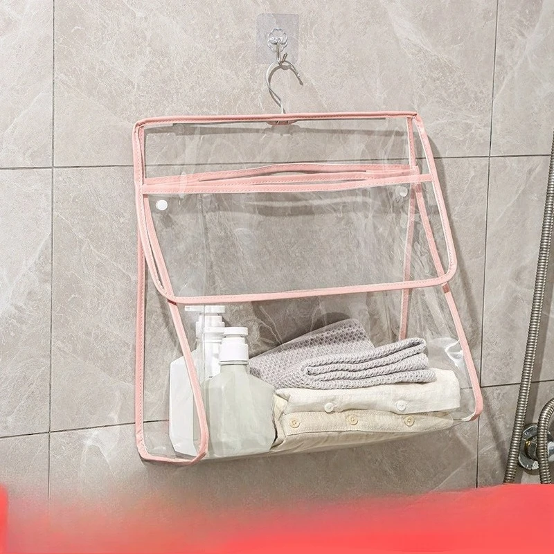 Bathroom waterproof storage bag Bathroom dormitory bath storage bag Touch screen hanging storage hanging bag