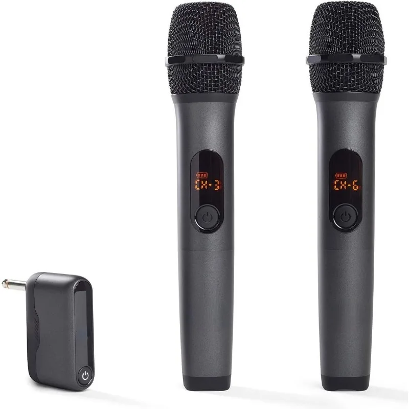 

Uhf dual channel 6.3 interface wireless microphone, suitable for family KTV singing