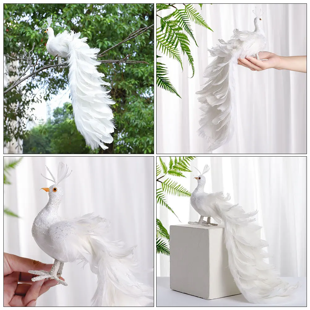 

Plastic Peacock Decoration Realistic Craftsmanship Indoor Garden Decor Artistic Peacock Statue Ornament