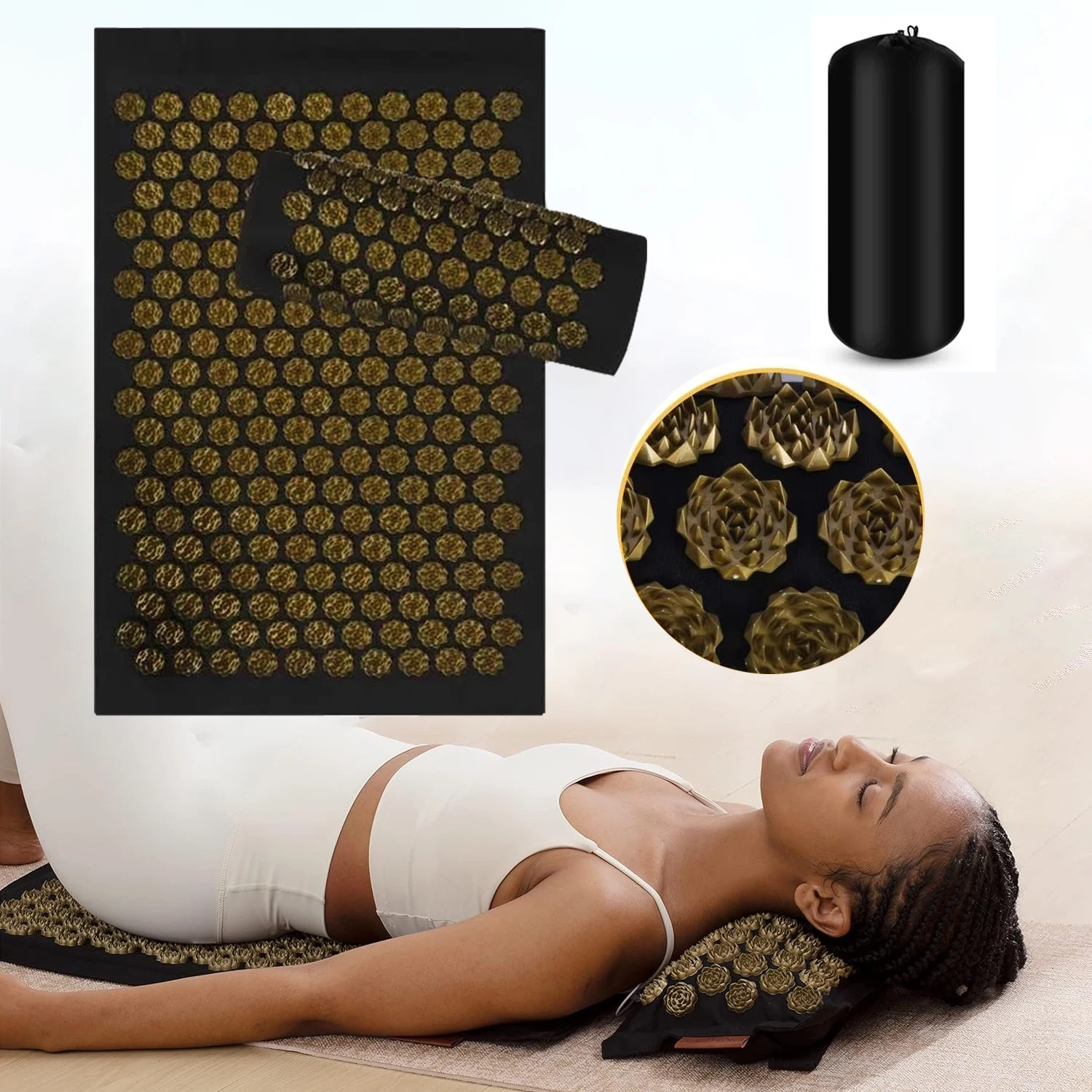 

Shiatsu Acupressure Mats Kuznetsov's Applicator Sports Fitness Cushion Pillow Massager Foot Massager Fitness Pilates Yoga Mats