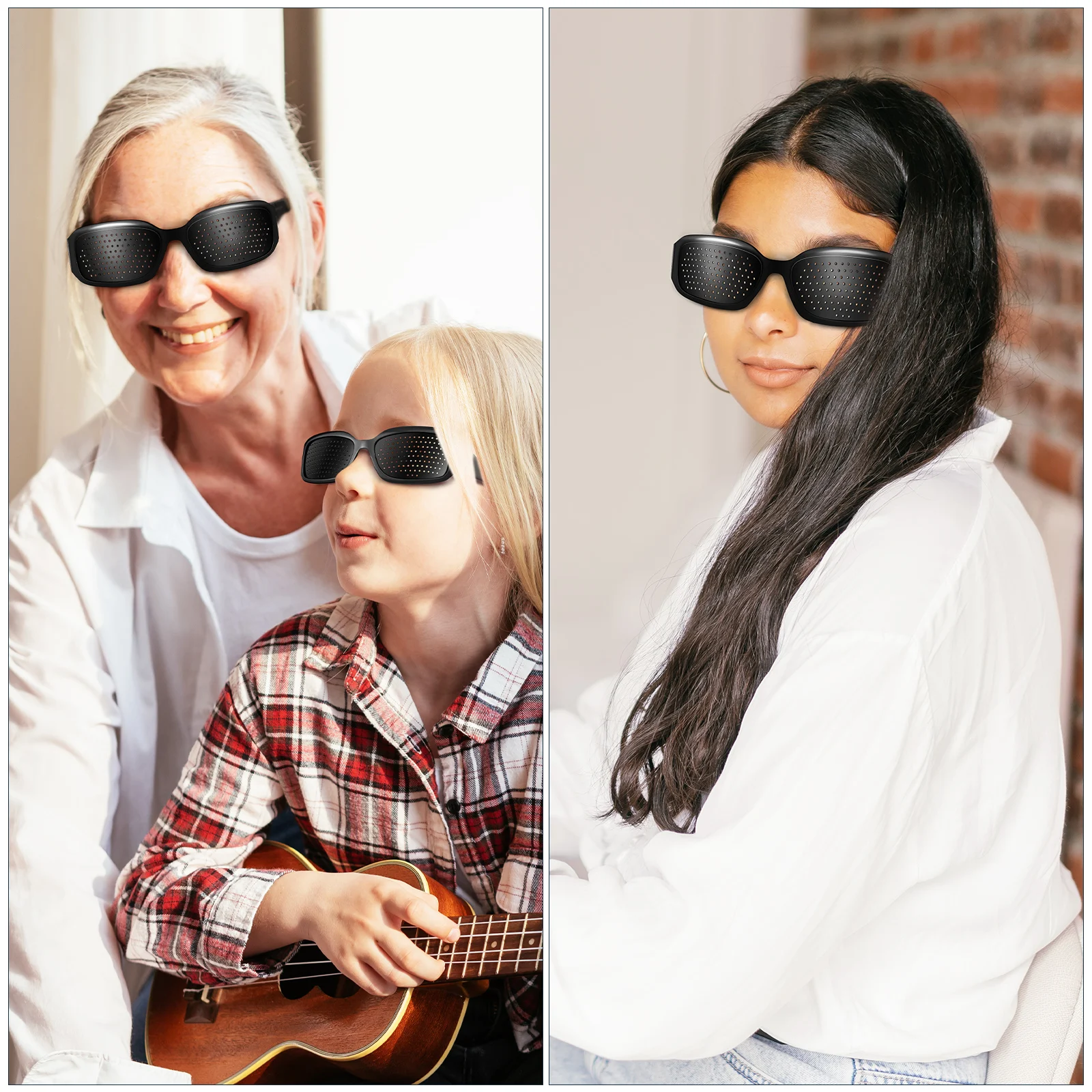 

2 шт. очки-обскуры, высококачественный ПК, улучшение зрения, короткое, дальнее, близорукость, дальнозоркость, астигматизм, инструмент для ухода за глазами