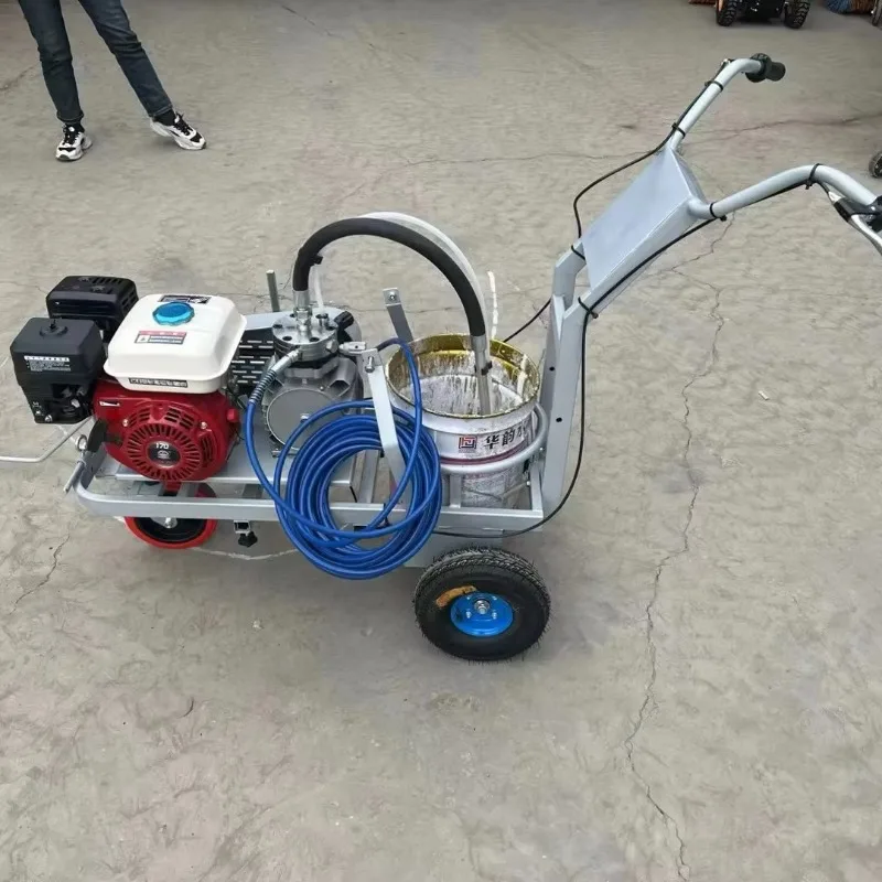 

Airless Cold Paint Road Marking Machine Road Line Sprayer Parking Lot Line Striping Equipment Concrete Surfaces CE Customized