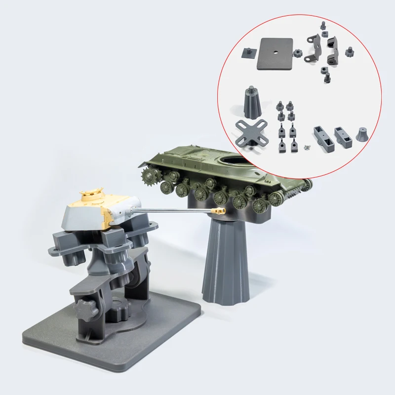 1 ensemble de supports de peinture universels pour échelles 1/35 – 1/72, modèle de réservoir blindé, support de Fixation réglable, Base, pièces d'assemblage à monter soi-même