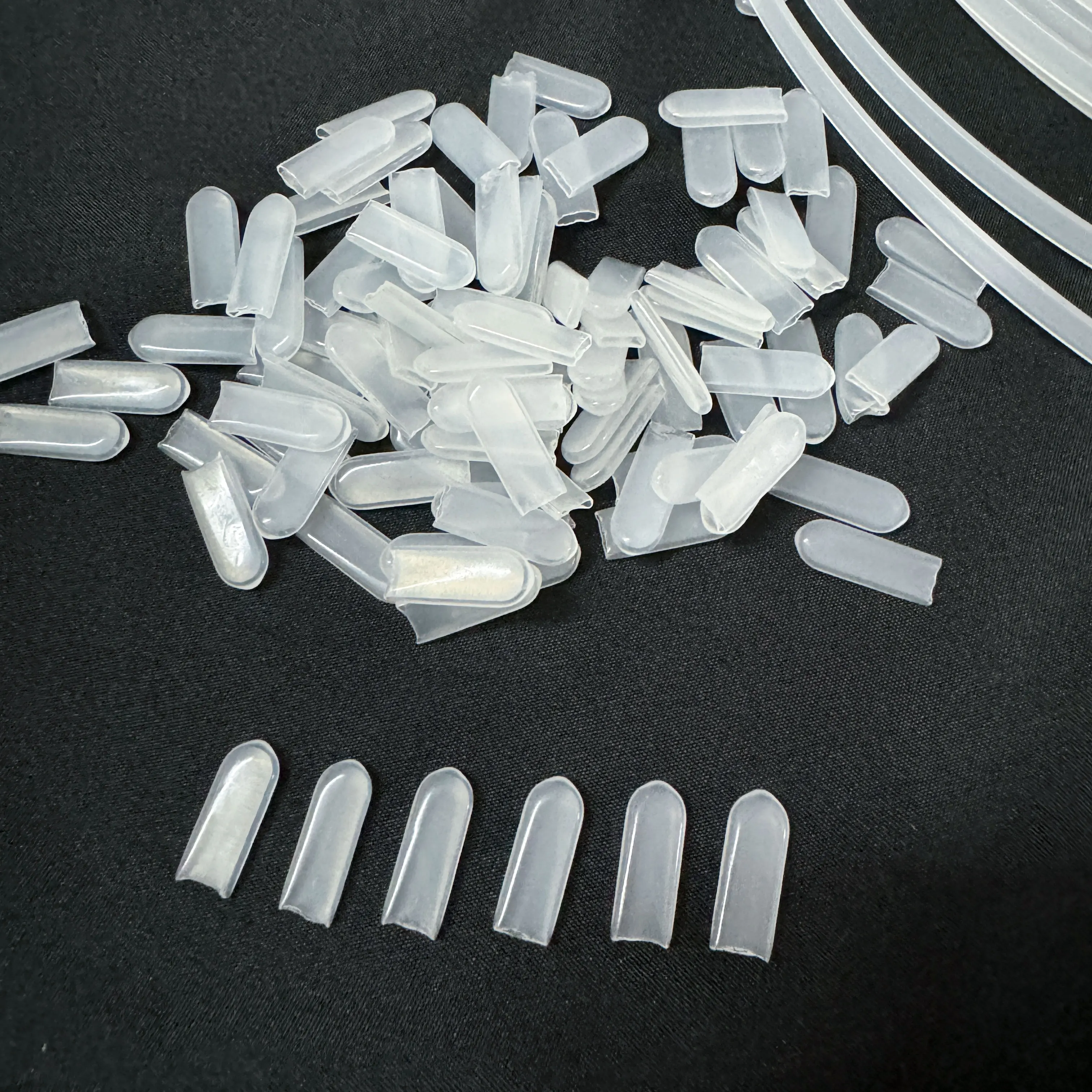 50/100/200pcs Clear Plastic Corset Bone Cap For Wedding Dress Accessory Support Stereotype Materials DIY Craft Sewing Bra Strip