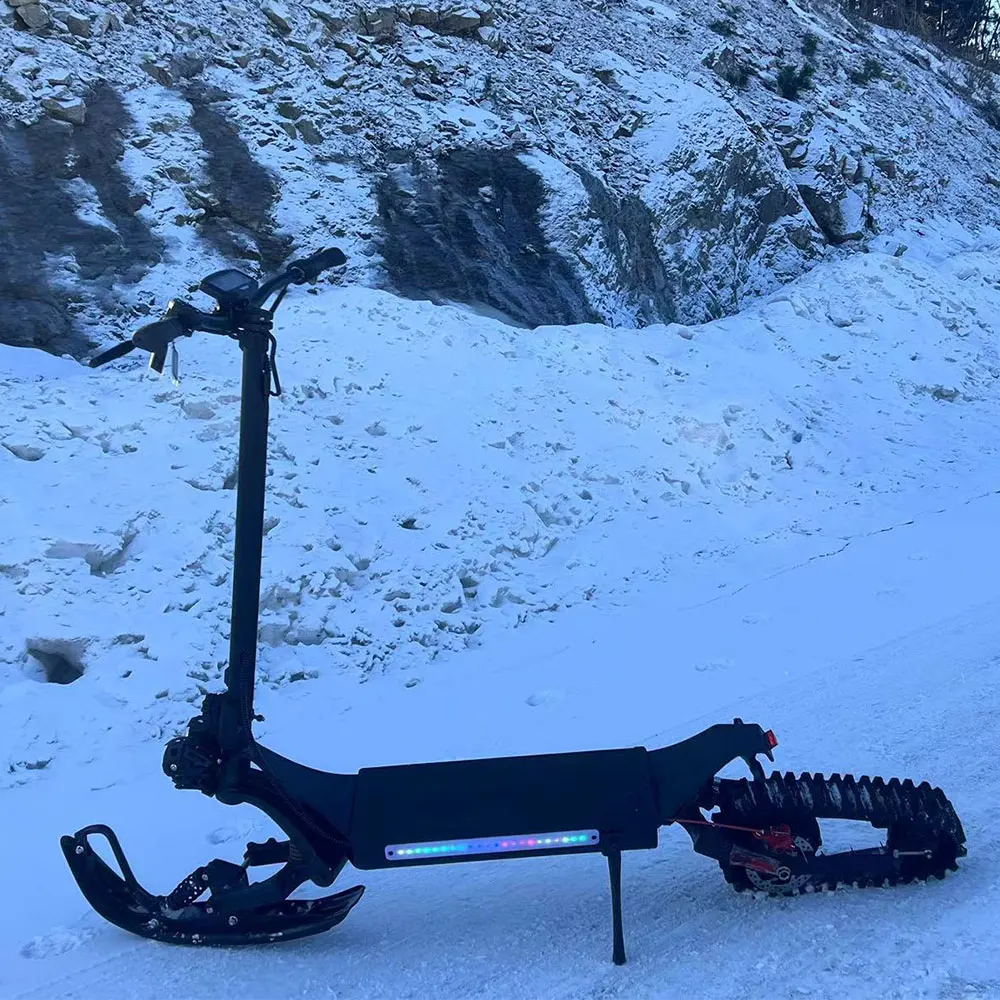 New Design Aluminum 48V 60V 2000W Innovative Dual Motor vehicle foldable sled track adults snowmobile snow electric scooter