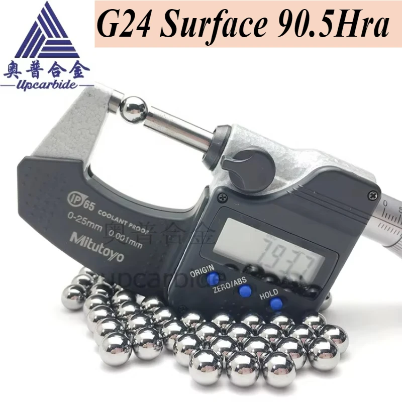 YG6 90.5Hra G10 G24 Tungst Carbide Steel Ball 1.588mm-25mm High Precision Solid Bearing Ball for Machine Measurement Squeezing