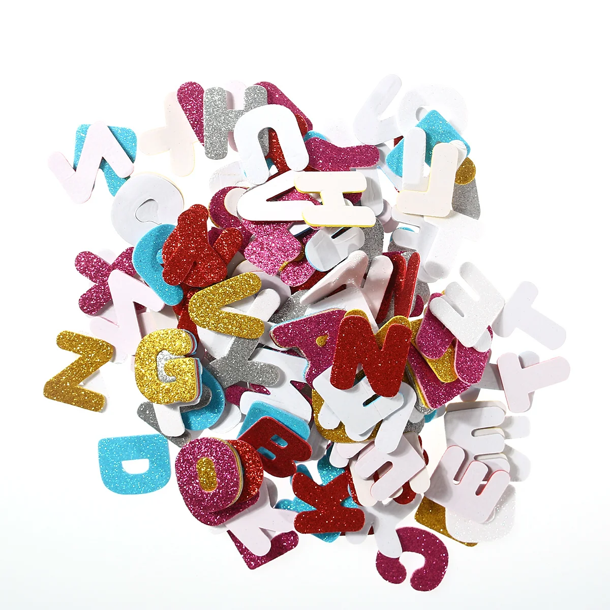 

150Pcs Letter Sticker Self Adhesive Glitter Colors Assorted for Kids Education Kindergarten Foam Stickers Letter Sticker