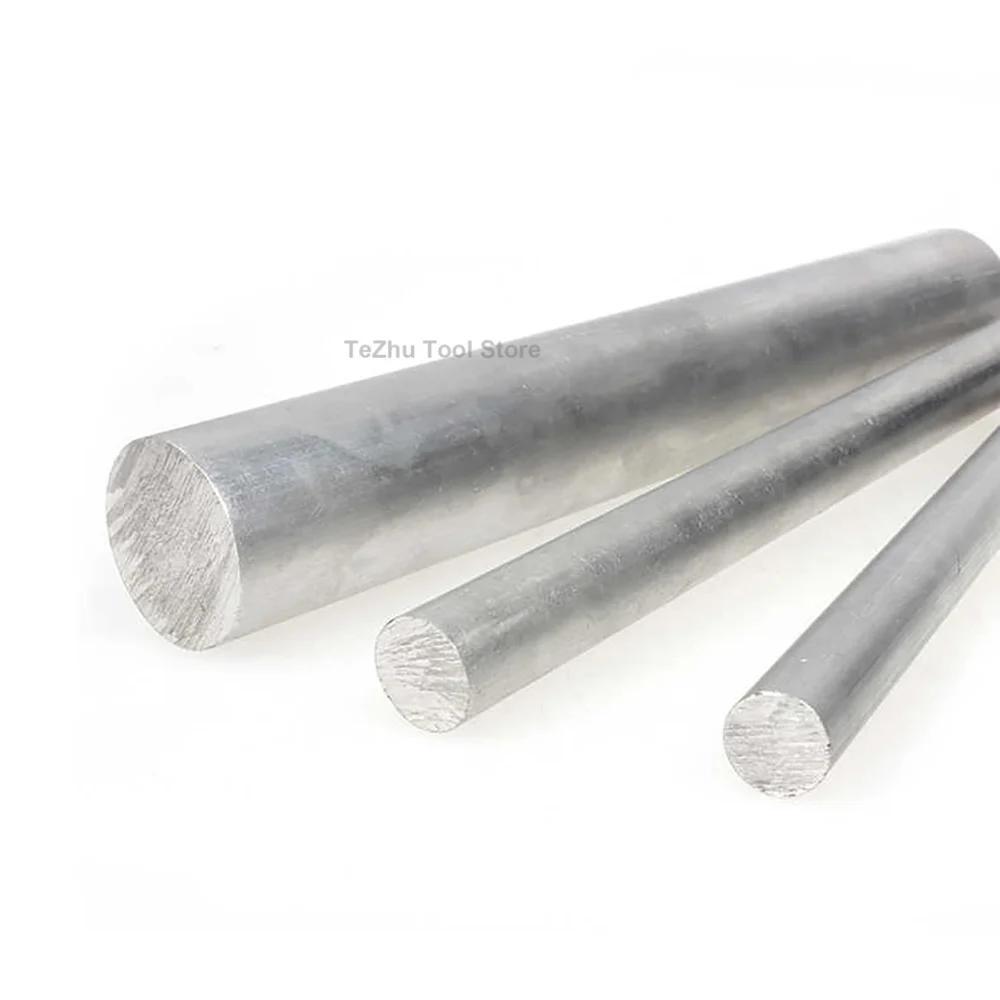 Alu Rod Solid 7075 Aluminum Alloy Round Bar Rod Column Dia Ø 5/6/8/10/12/14/15/16/18/20/22/25/26/28/30mm, 500mm Long