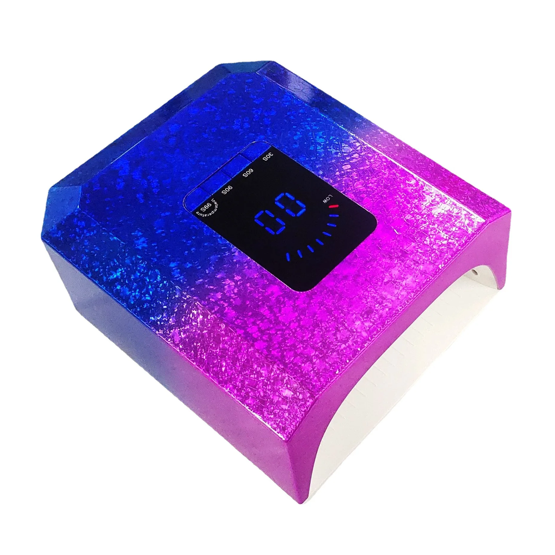 New Colorful Ice Flower Pattern Wireless Charging Nail Lamp Nail Phototherapy Machine Gel Nail Polish Heating Lamp Tools