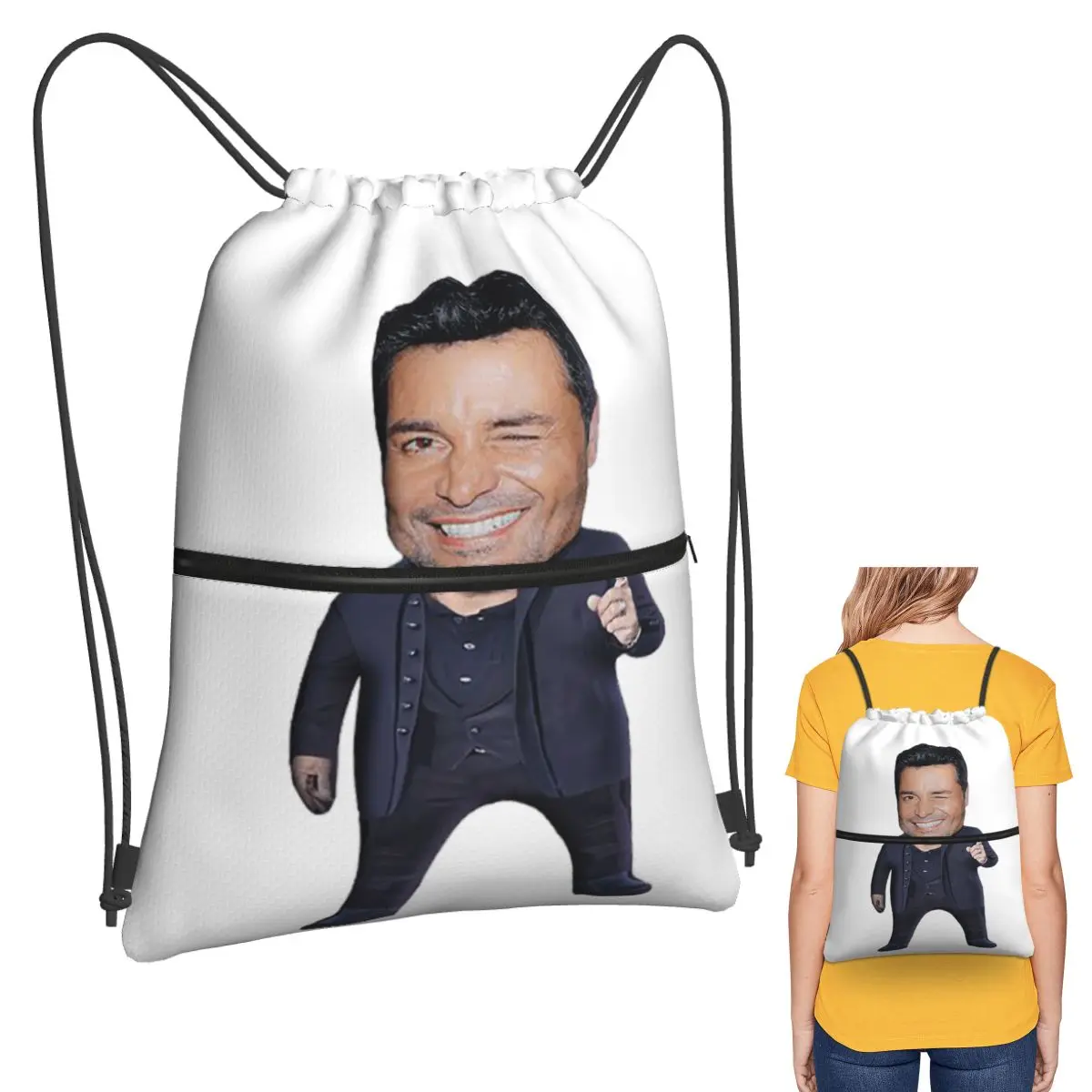 

Chayanne Chiquito Meme Backpacks Multi-function Drawstring Bags Sports Bag Book Bags for Travel School