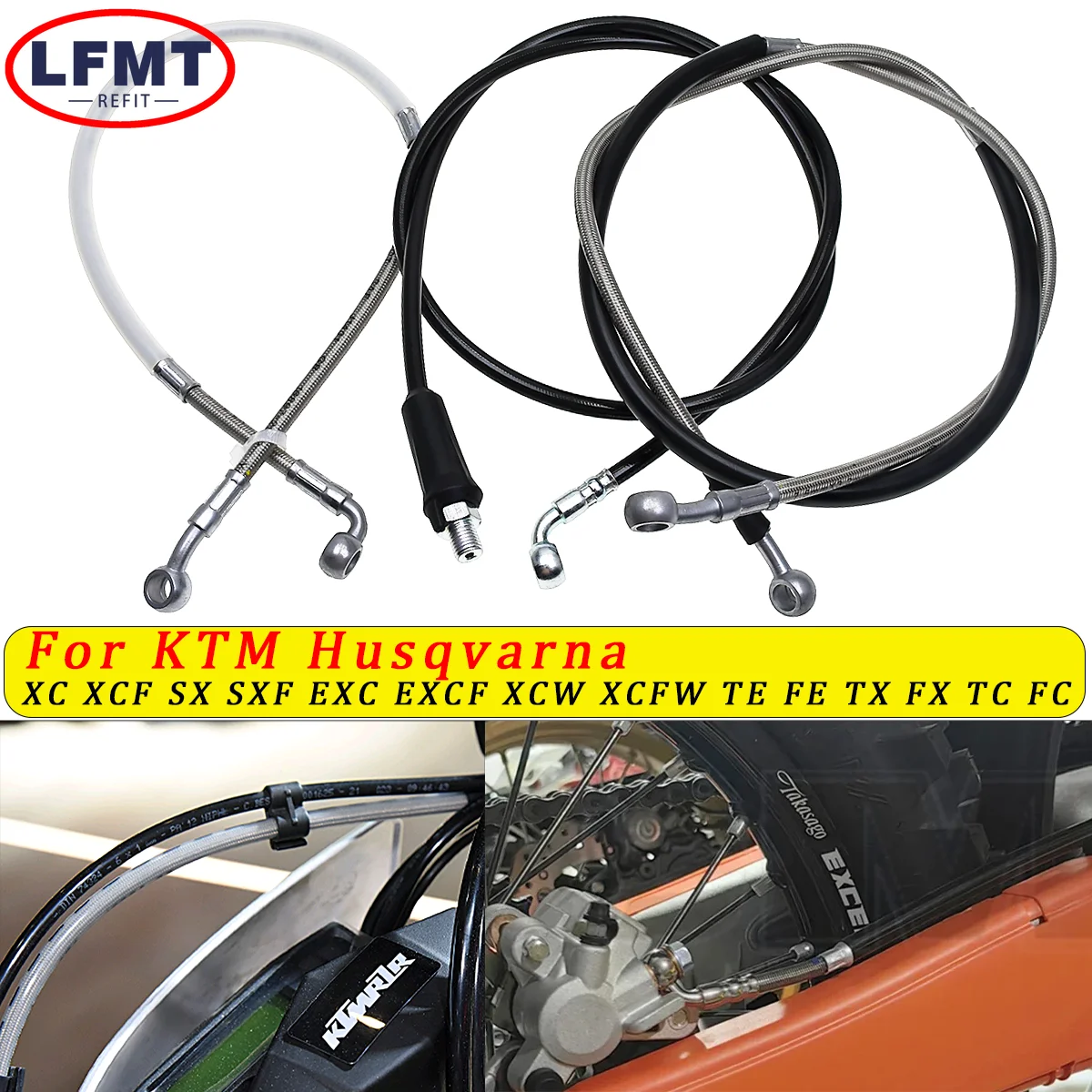 

Motorcycle Front Rear Brake Hose Hydraulic Oil Line & Clutch Pipe For KTM XCW EXC EXCF SX SXF XC XCF TPI 125 150 250 350 450 500