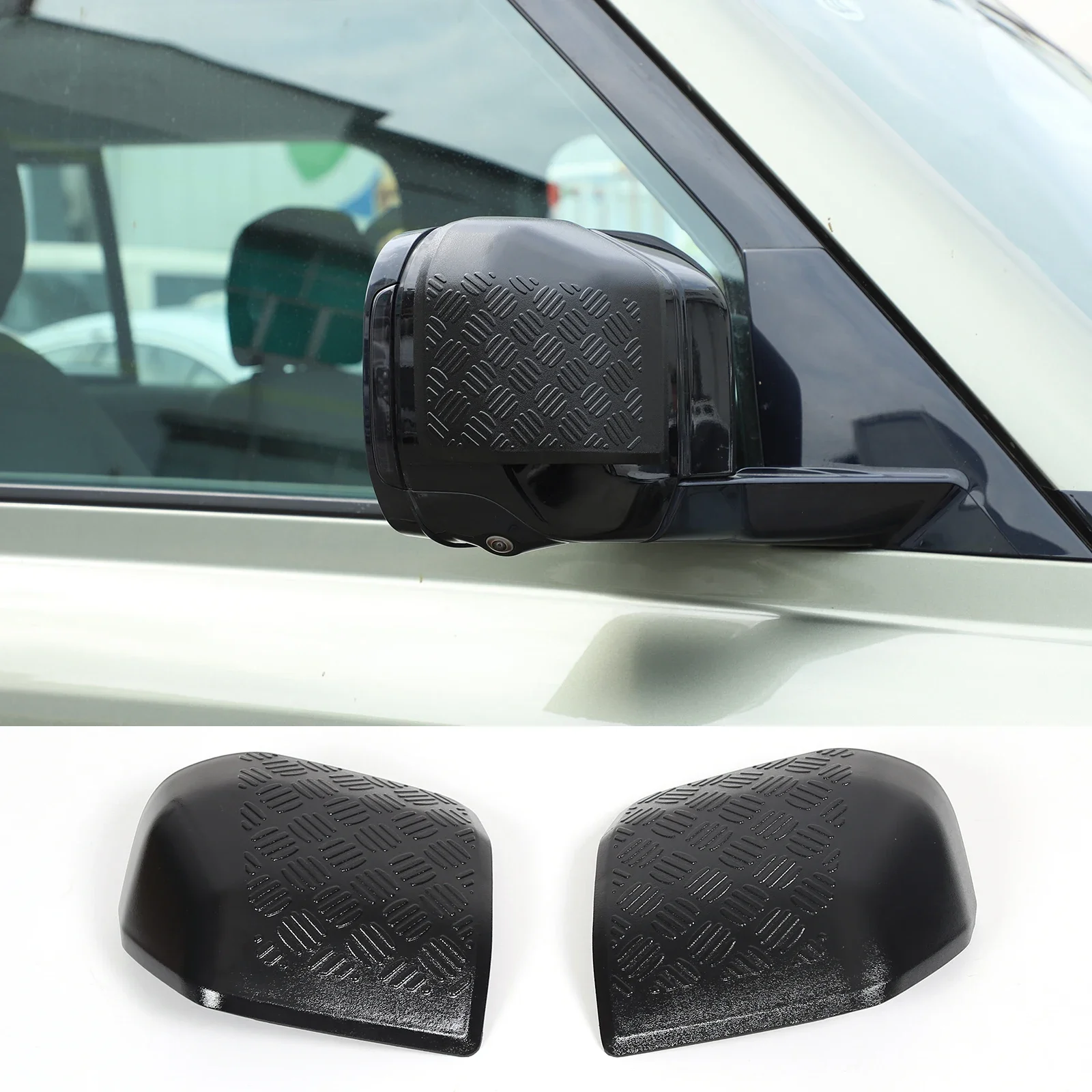 

For Land Rover Defender 90 110 130 2020-2024 ABS Black Car Rearview Mirror Protective Case Sticker Car Decoration Accessories