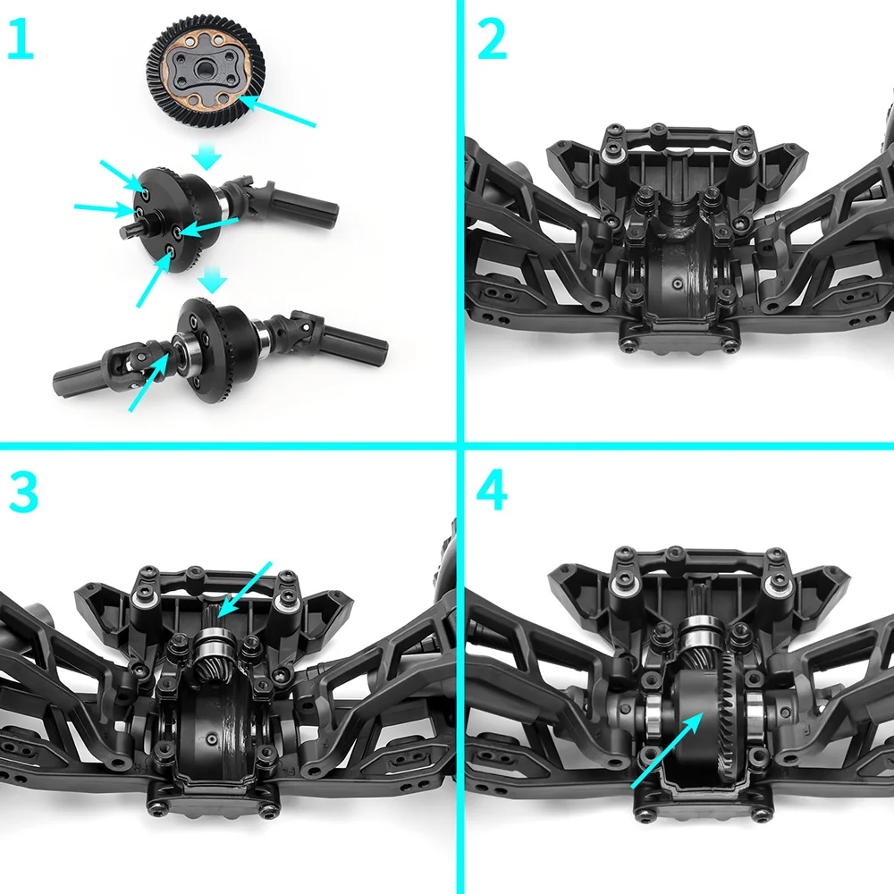 AXSPEED Steel Diff Gear 42T + 12T تروس نقل تفاضلية لـ 1/16 Traxxas Mini Maxx 1/5 traxxas X-MAXX (big X) RC الزاحف #2