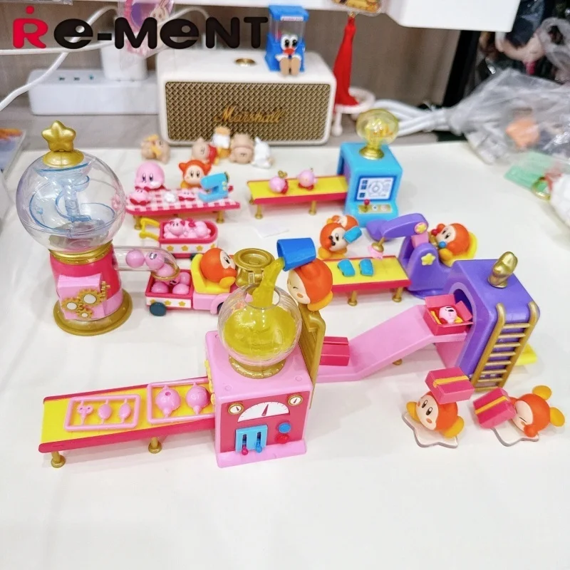 Figurki Re-Ment Waddle Dee's Toy Factory Kirby Blind Box Miniatura Scena Cukierkowa Zabawka Rement Kolekcja Ozdób Prezent dla Dzieci