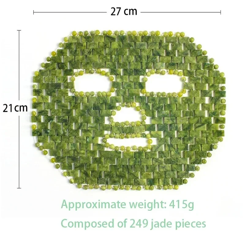 Máscara Facial de Jade Natural para ojos, masajeador refrescante para dormir, relajación, terapia de frío, SPA, herramientas de belleza