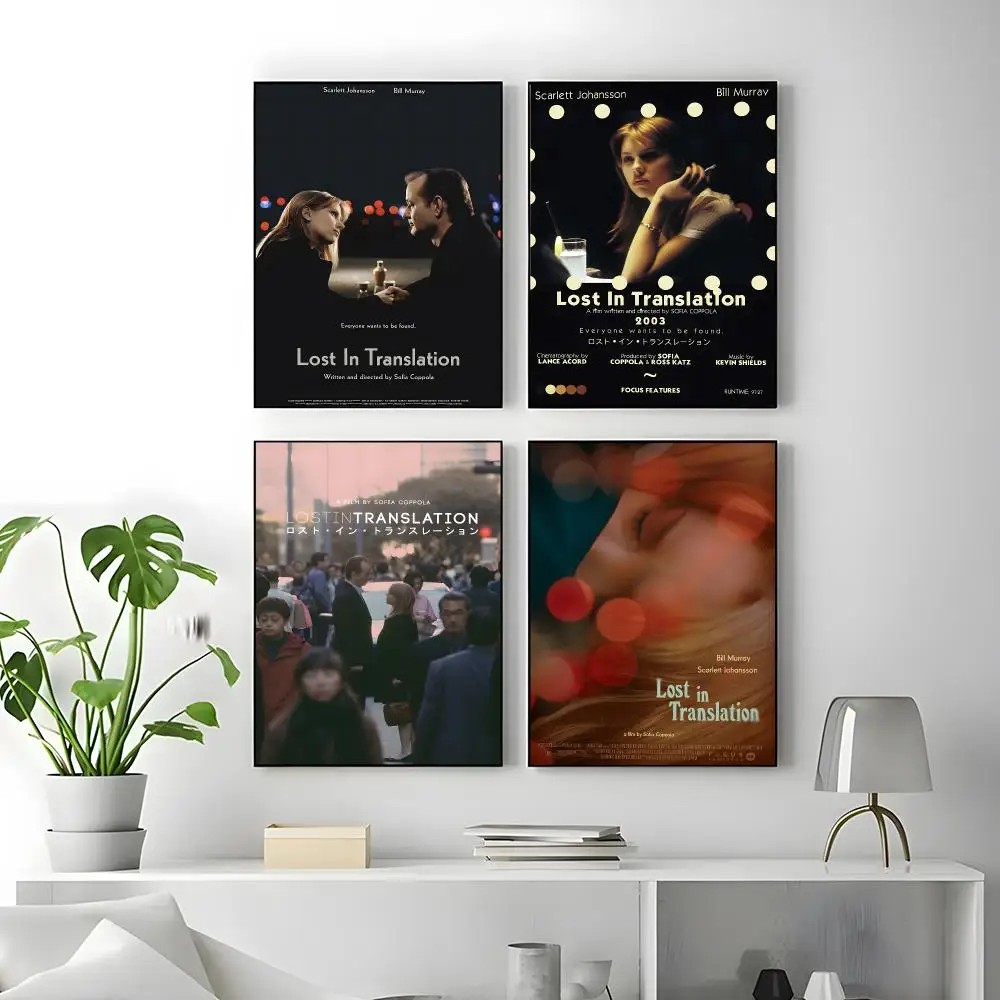 Movie Lost in Translation Poster Self-adhesive Art Waterproof Paper Sticker Coffee House Bar Room Wall Decor