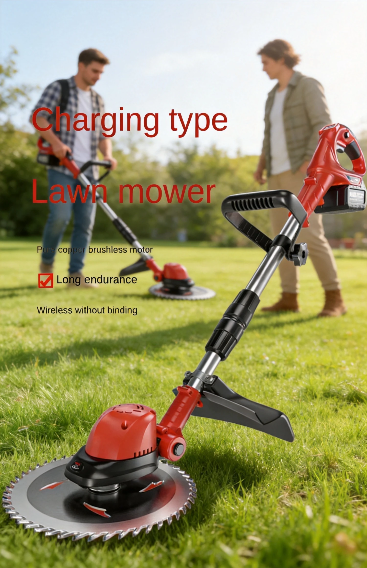 

High Power Handheld Rechargeable Lithium Battery Electric Lawn Mower for Household