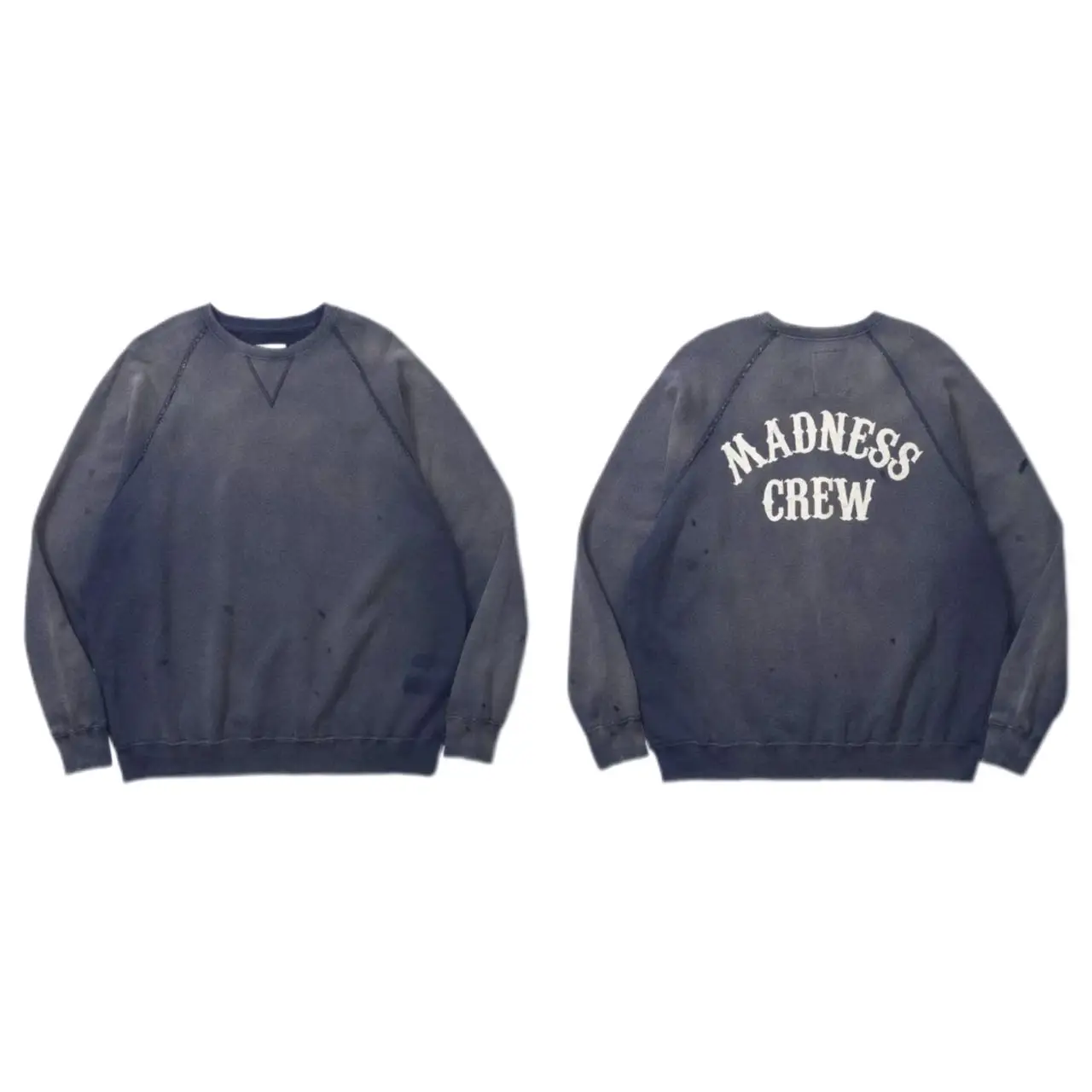 

Винтажный свитшот Waed Pilot Crew Ne с вставками на плечах и рукавах, свободный крой, хлопок/полиэстер, осень-зима, мужская рабочая одежда S...