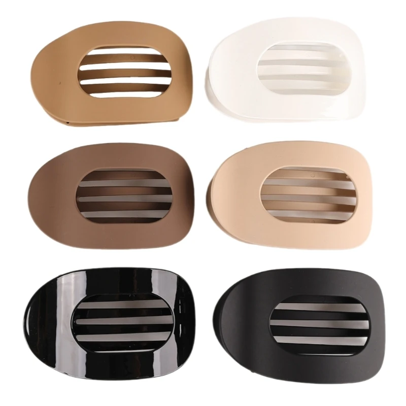 6Pcs Flat Round Hair Clip Nonslip Headwear Fashion Hair Styling Accessories