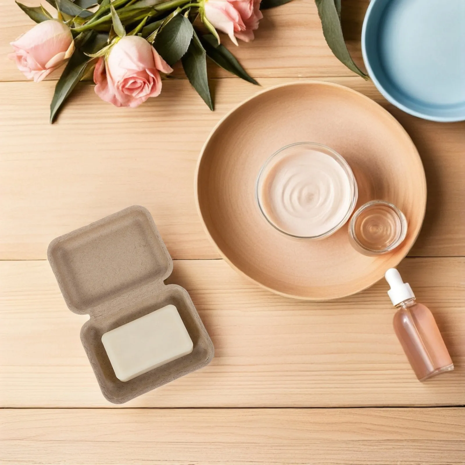

10Pcs Sustainable Kraft Paper Soap Box Compact Moisture Resistant Portable Bar Soap Container for Homemade Soaps Travel